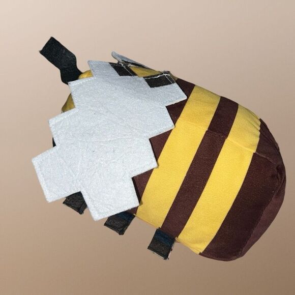 Minecraft Bee Plush Black & Yellow Wings 6” - Picture 3 of 7